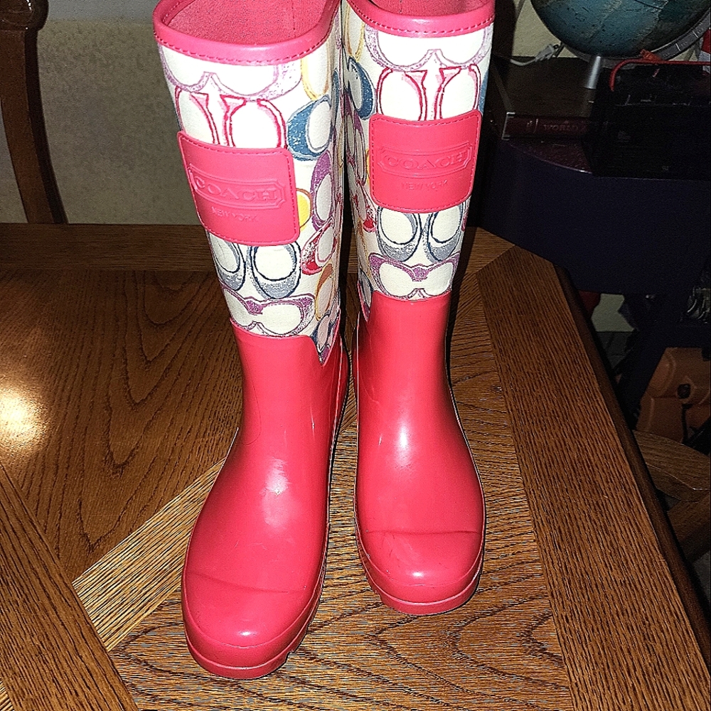 COACH RAIN BOOTS SIZE 11